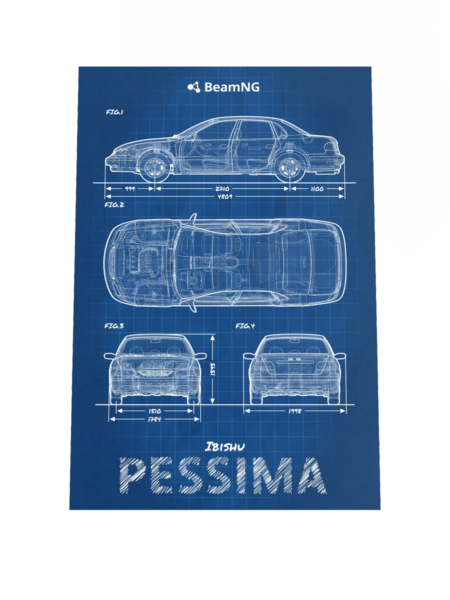 Ibishu Pessima (1996 - 2000) Blueprint Poster product image (1)