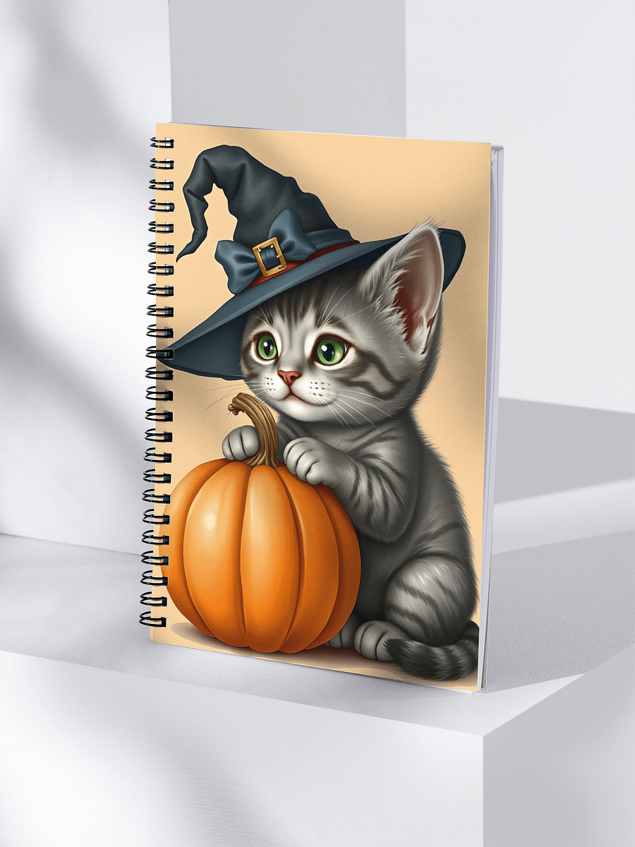 Whimsical Witchy Kitten Spiral Notebook product image (4)