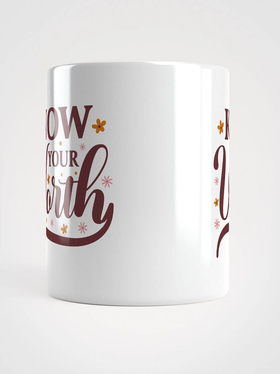 Floral Know Your Worth Mug product image (5)
