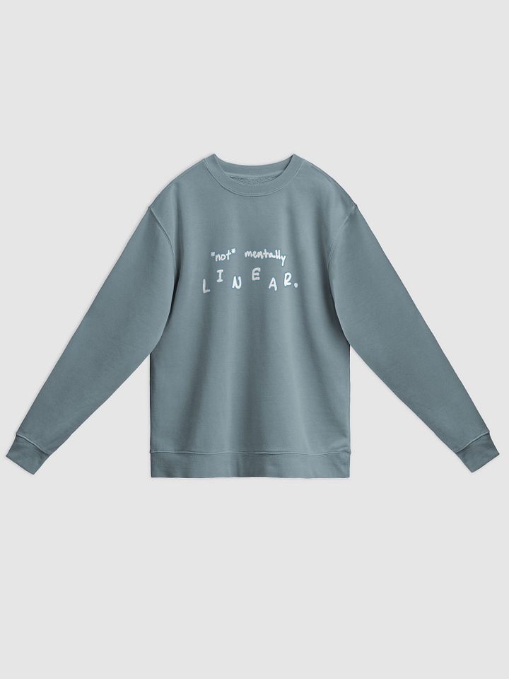 *not* mentally linear (lined design, #09AAF) printed pigment crewneck product image (25)