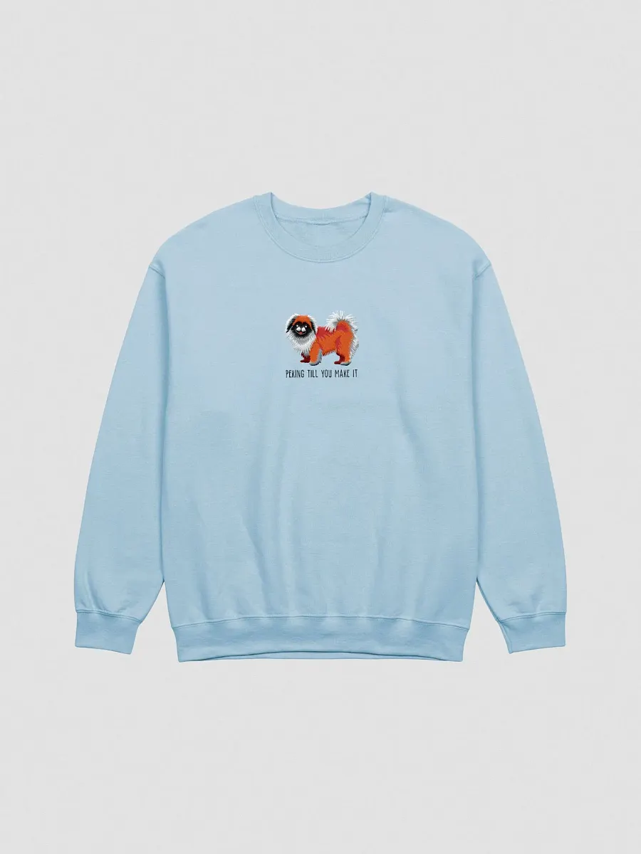 Peking Till You Make It Sweatshirt (Embroidered) of a Pekingese(Black Mask) product image (4)