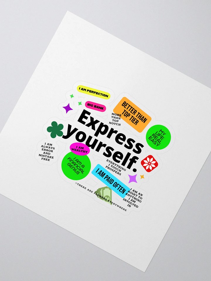 Bright Money & Self-Concept Motivational Sticker product image (2)