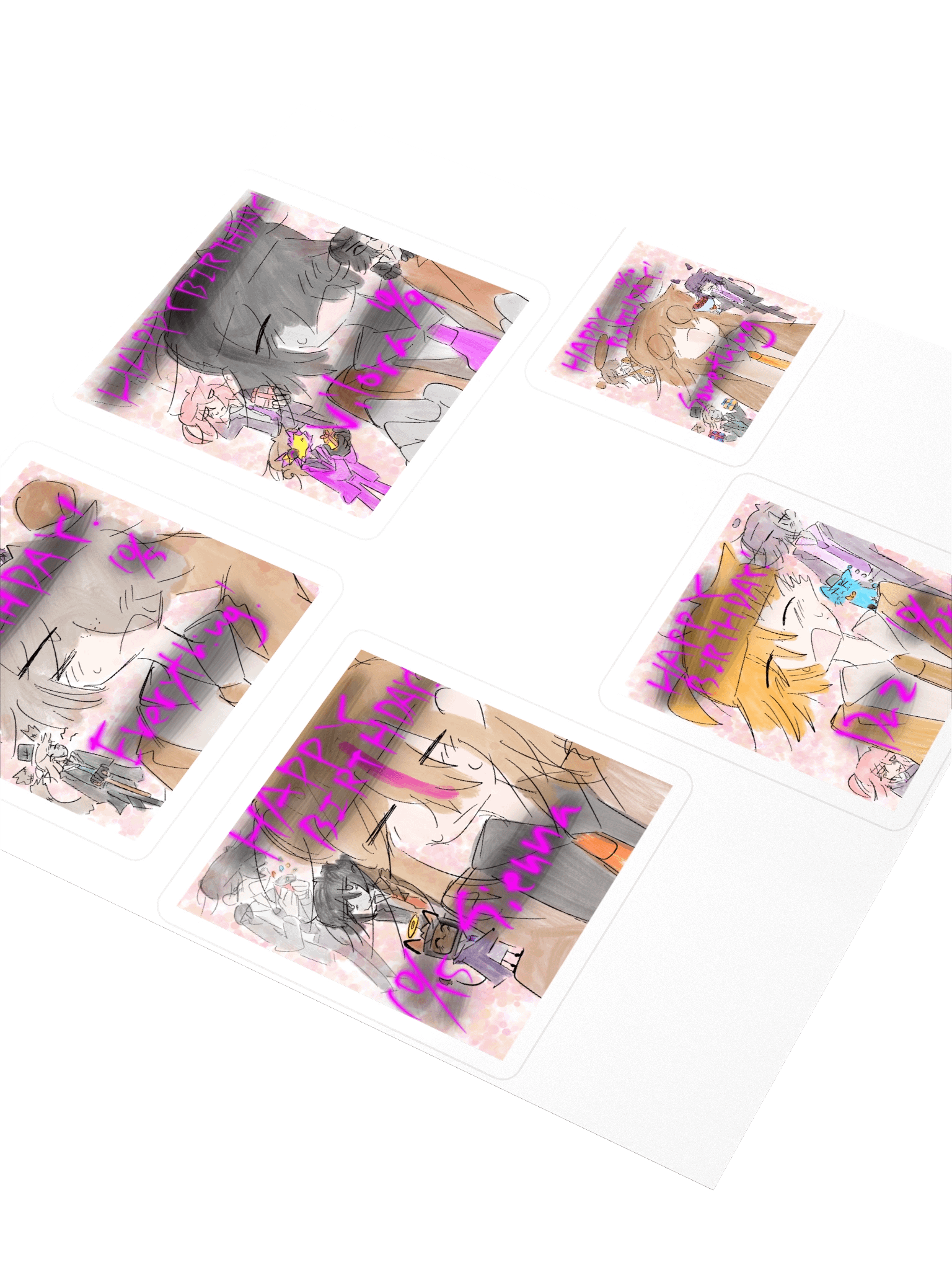 October Happy birthday stickers 2025 product image (3)