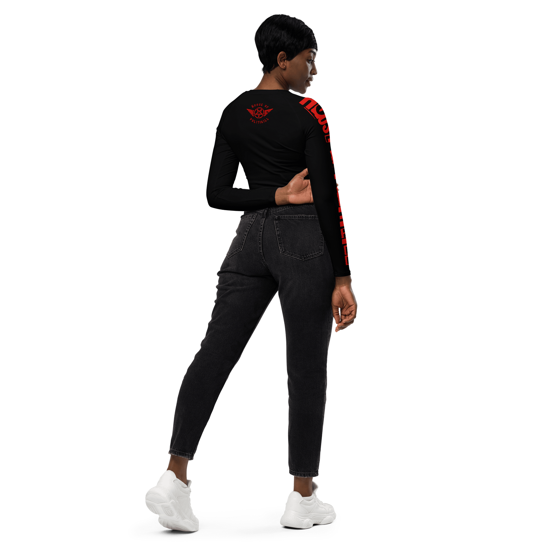 Psycho Oracle // Recycled Long Sleeve Crop Top product image (7)