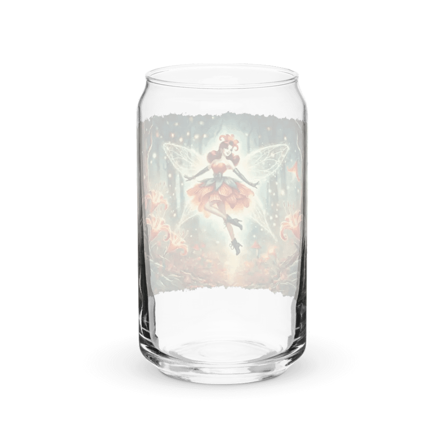 Enchanted Orange Lily Fairy Glass with Optional Lid and Straw product image (38)