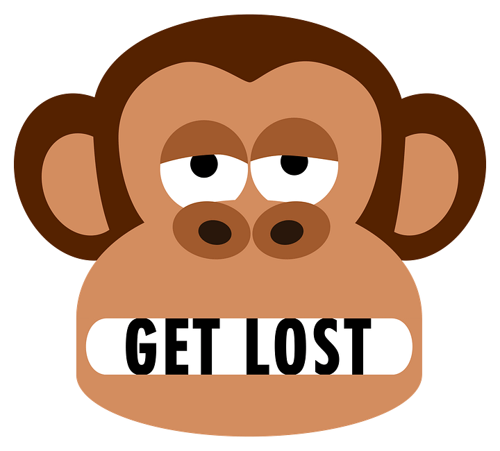 Rude Bored Monkey Tells You to Get Lost T-Shirt product image (2)