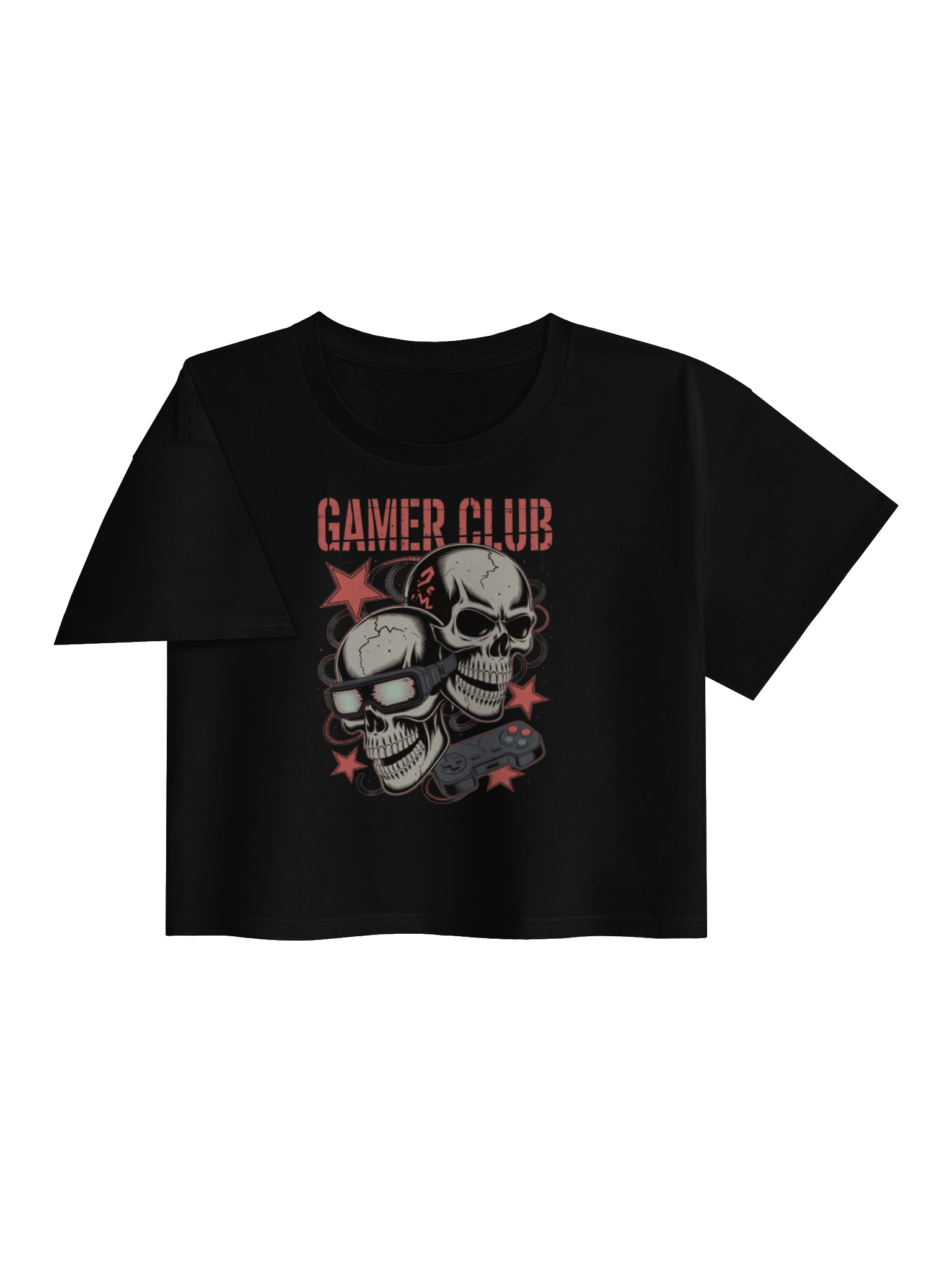 Futuristic Gamer Skulls Crop Top product image (8)
