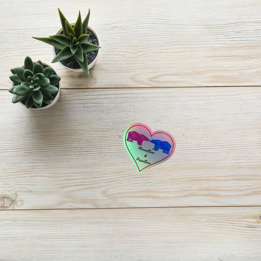 Mama & Papa Bear Holographic Sticker product image (7)