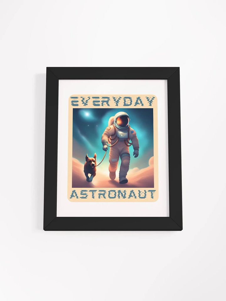 Everyday Astronaut Walking the Dog Framed Poster product image (15)