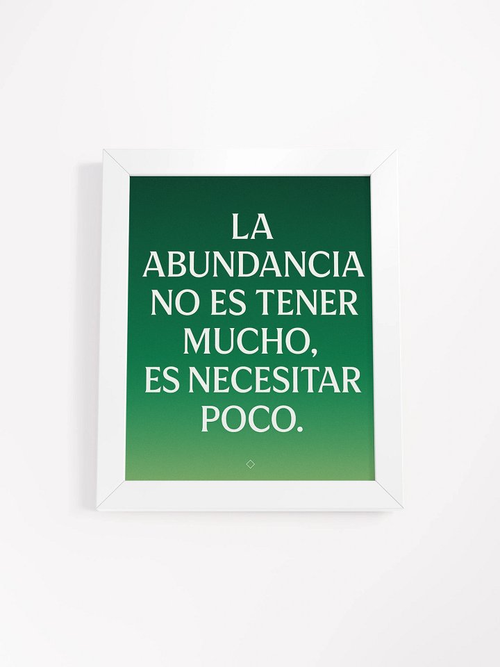 Póster ultra-premium sobre abundancia y minimalismo con gradiente verde-dorado product image (4)