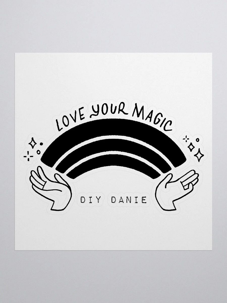 LOVE YOUR MAGIC RAINBOW STICKER (BLACK) product image (1)