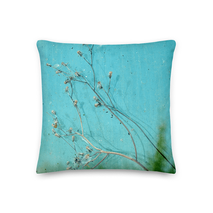 Premium-Kissen - Trockenblumen hellblau product image (1)