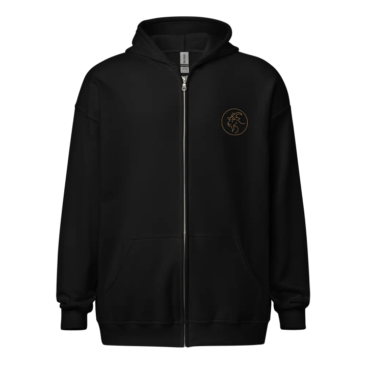 Abstract Goat Head Circle Zip Hoodie product image (1)