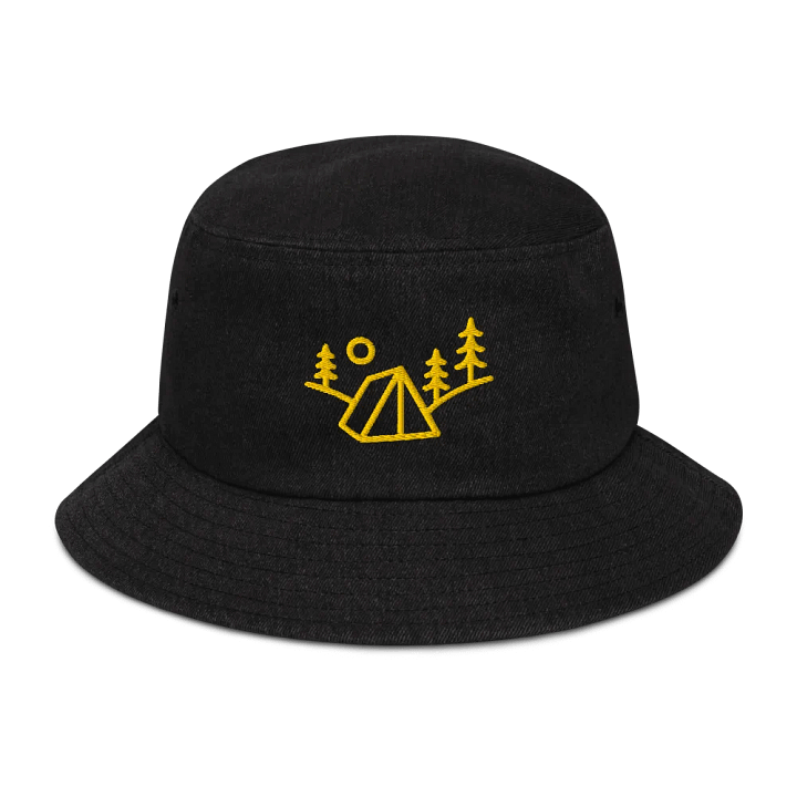 Geometric Camp Scene Denim Bucket Hat product image (1)