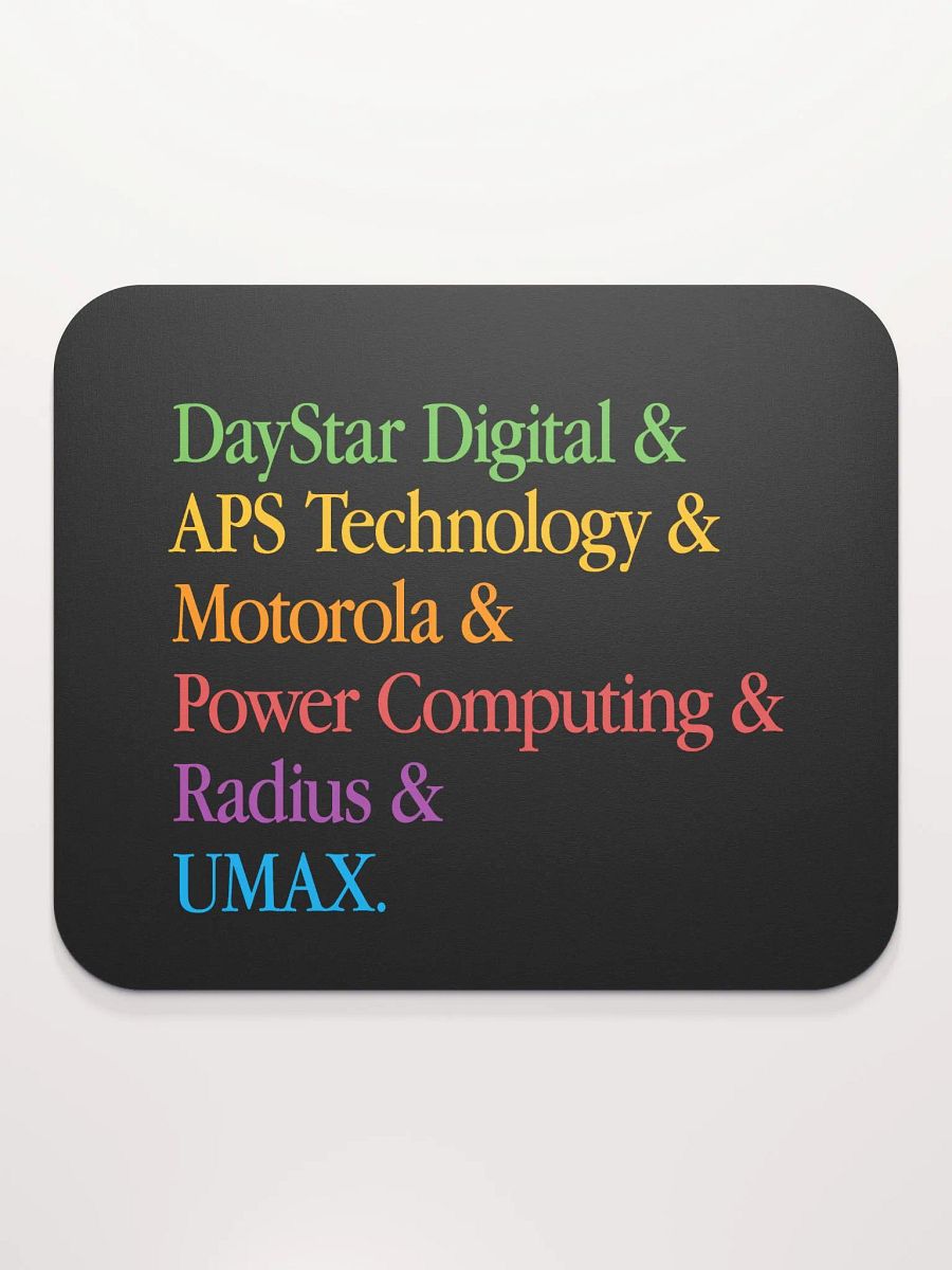 PowerPC Clone Lineup Mouse Pad (Black) product image (2)