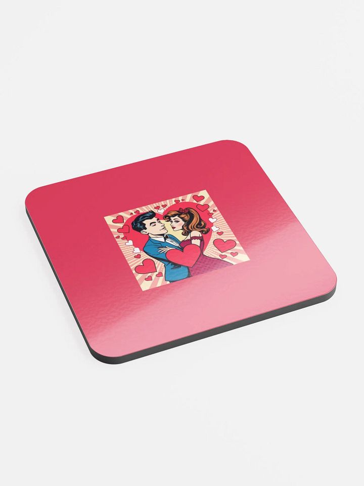 Romantic Embrace Pop Art Coaster Set product image (2)
