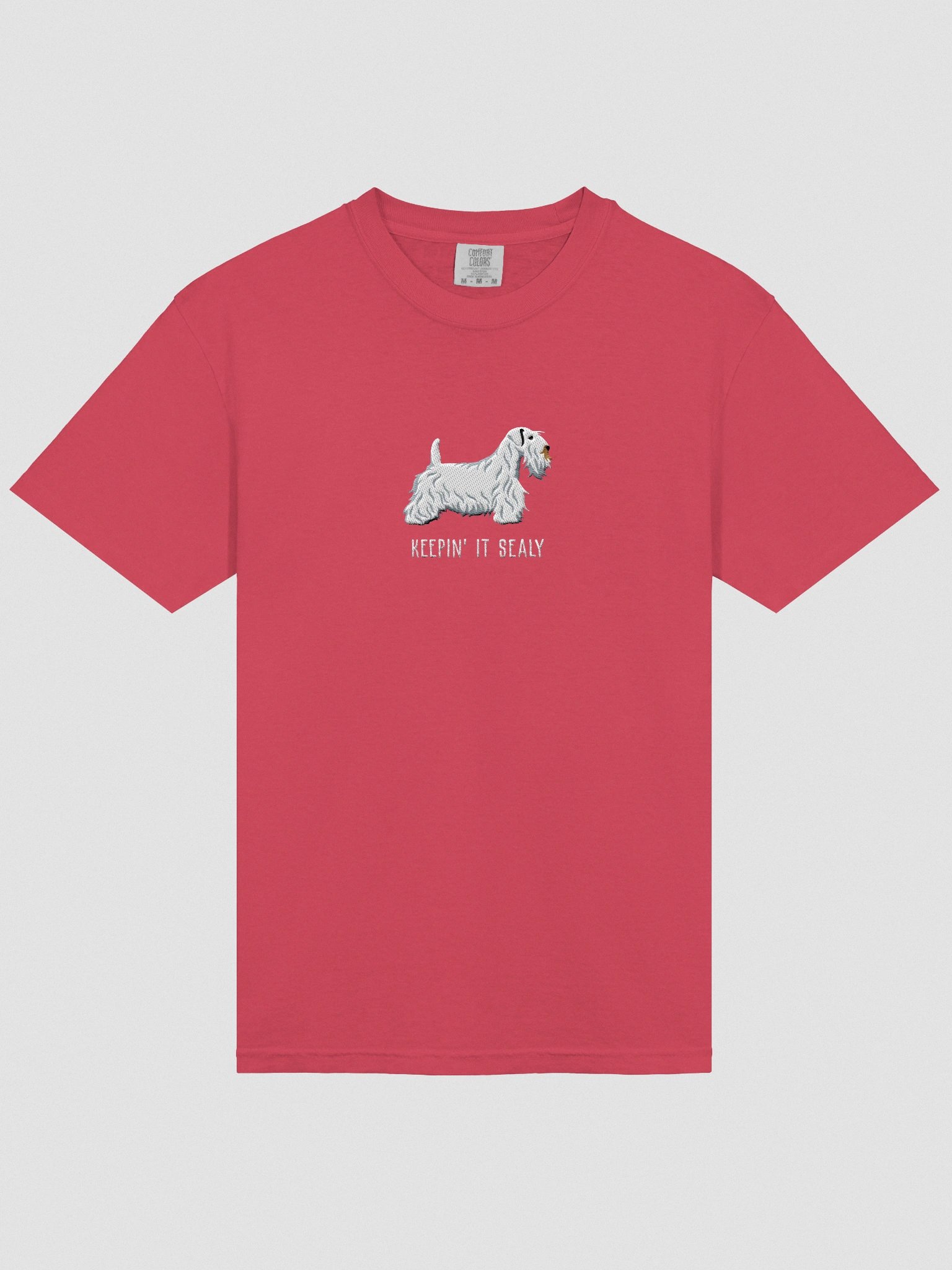 Keepin' It Sealy T-Shirt(Embroidered) of a Sealyham Terrier(White) product image (6)