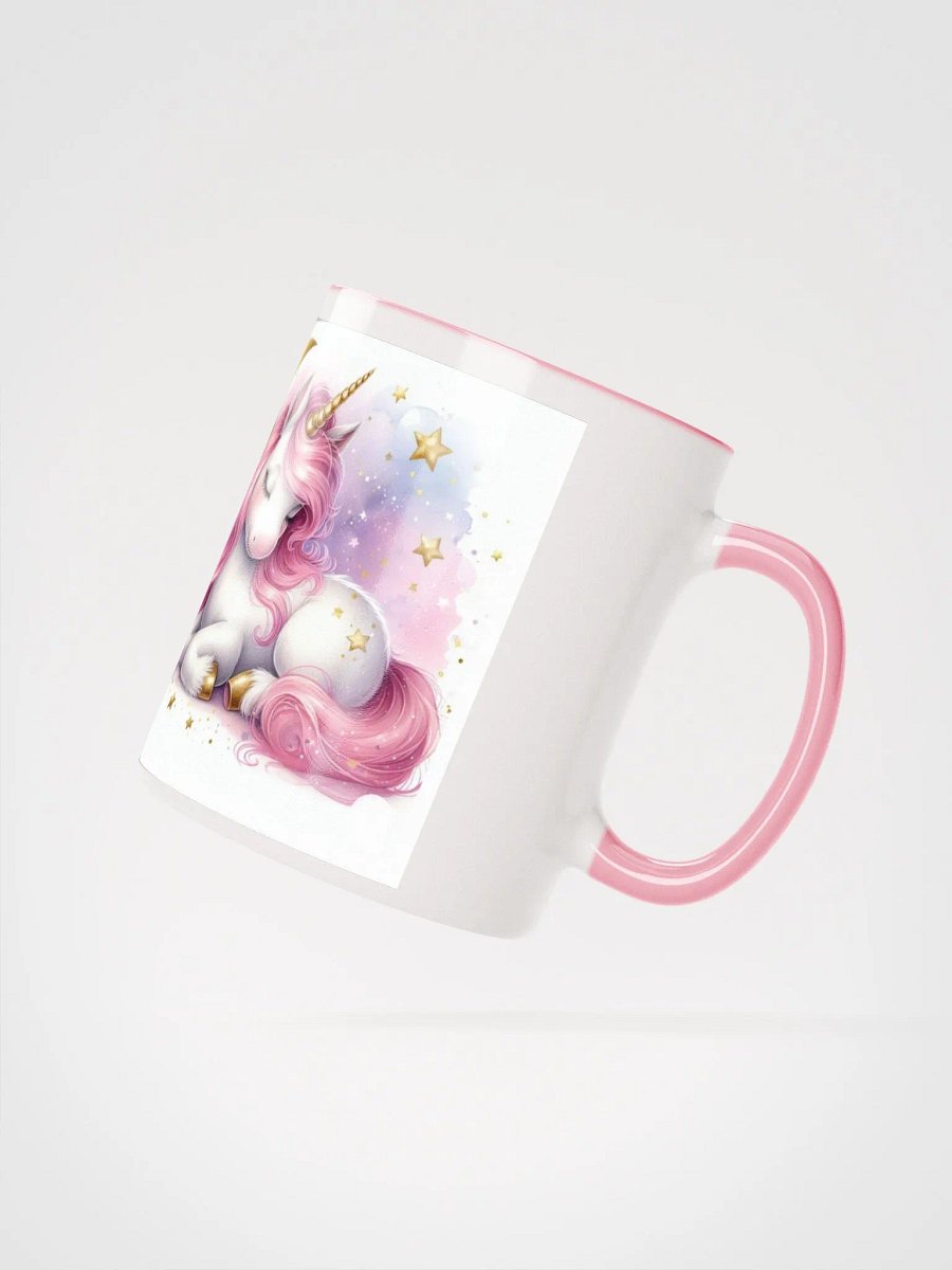 Ceramic Mug with Color Inside ( golden unicorn) product image (2)