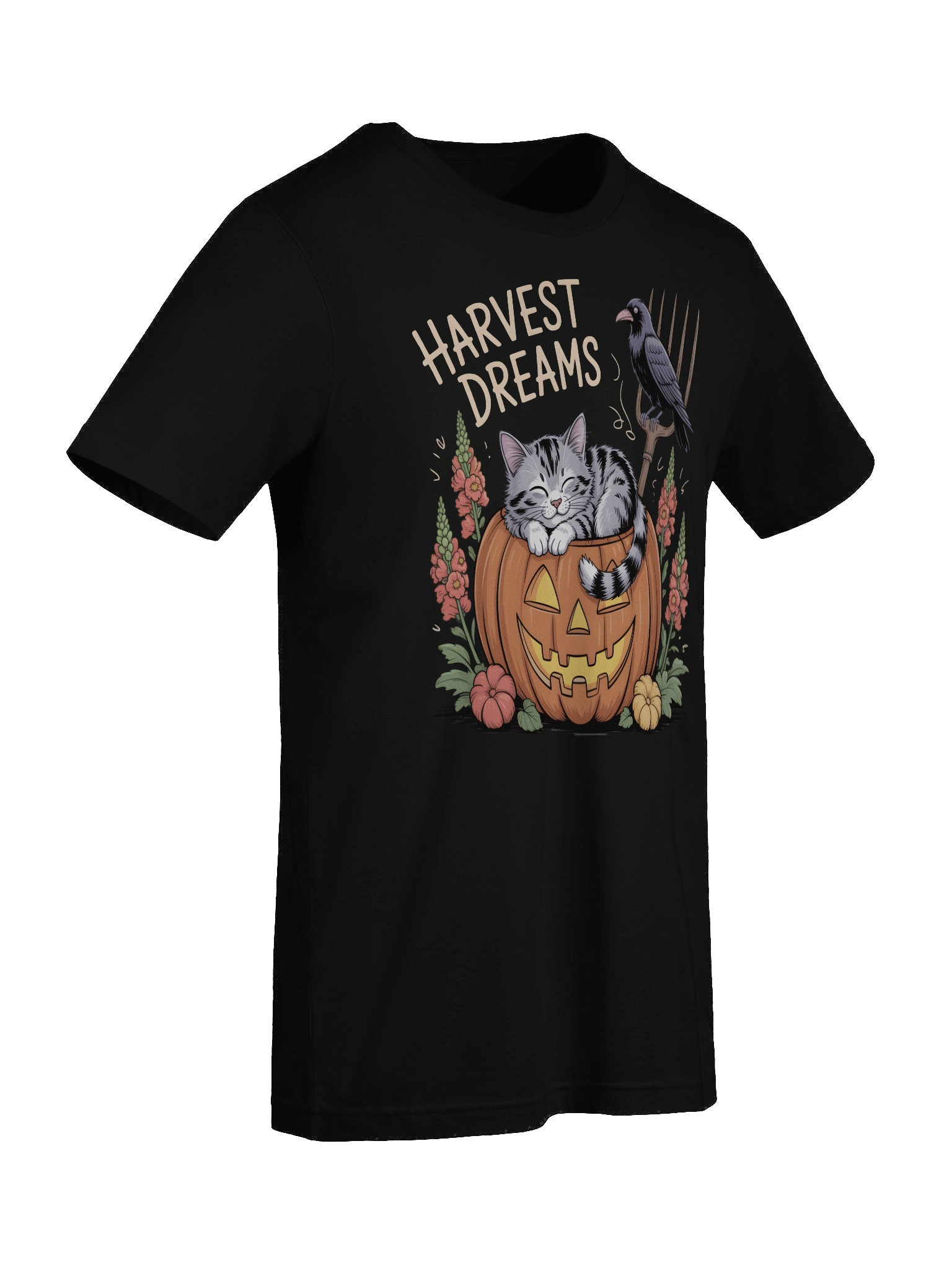 Harvest Dreams Cat in Pumpkin T-Shirt product image (17)