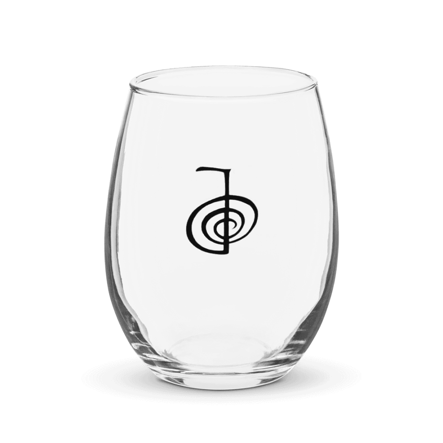 Drinking glass with Reiki energy healing symbol product image (5)