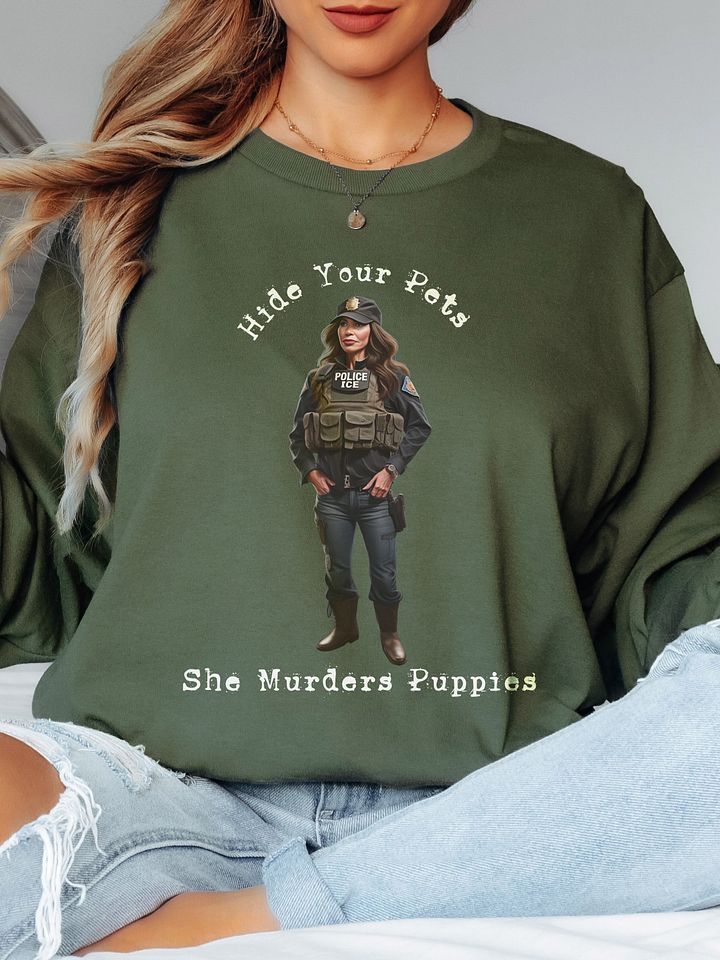 Hide Your Pets She Murders Puppies Long Sleeve Tee product image (9)