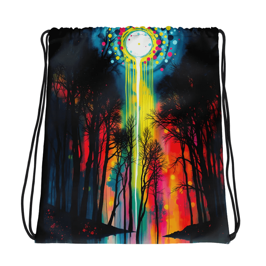 Piece from my alien forest series, drawstring bag product image (1)