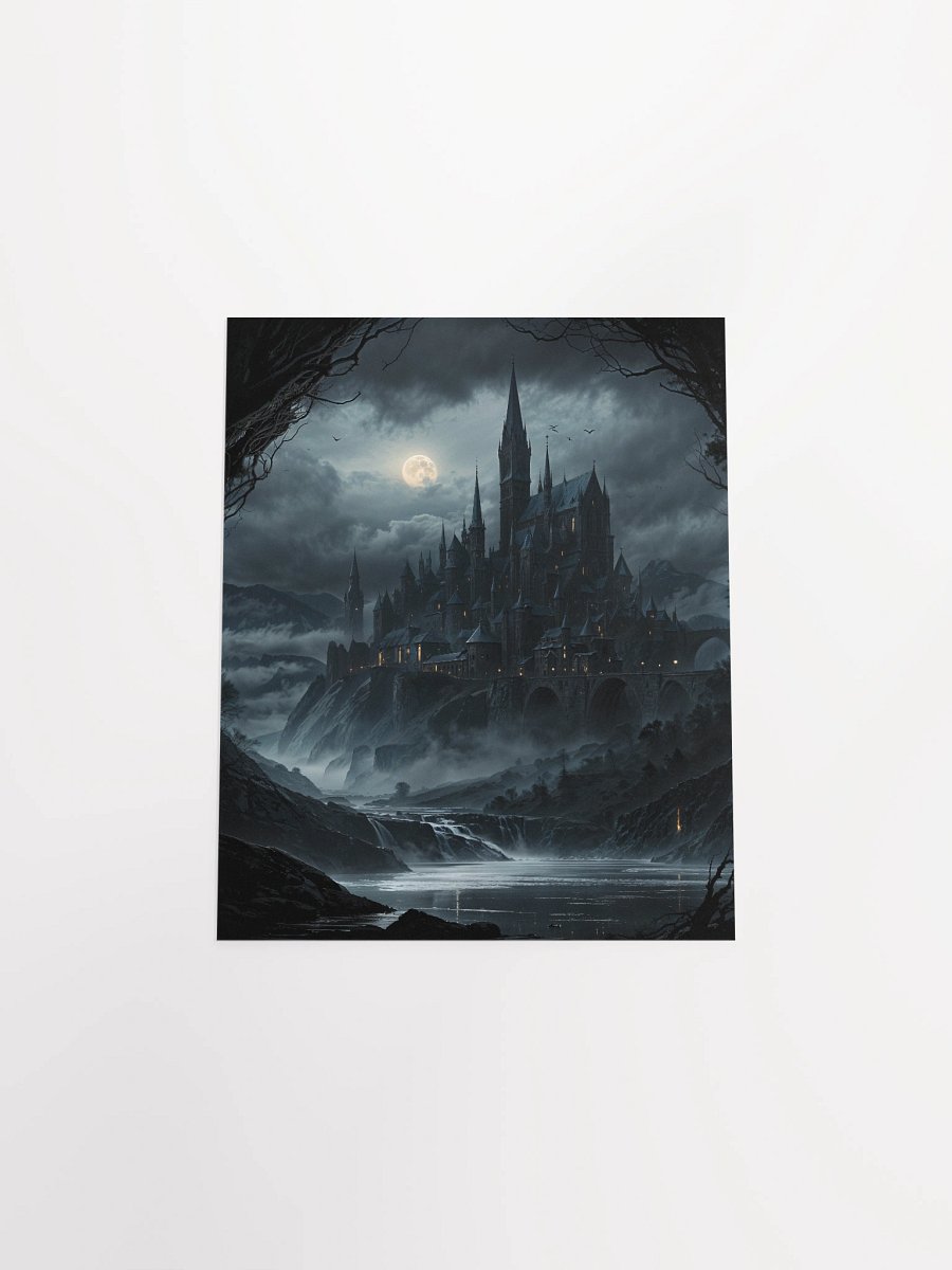 Moonrise Over Eldergloom Keep Matte Poster product image (27)