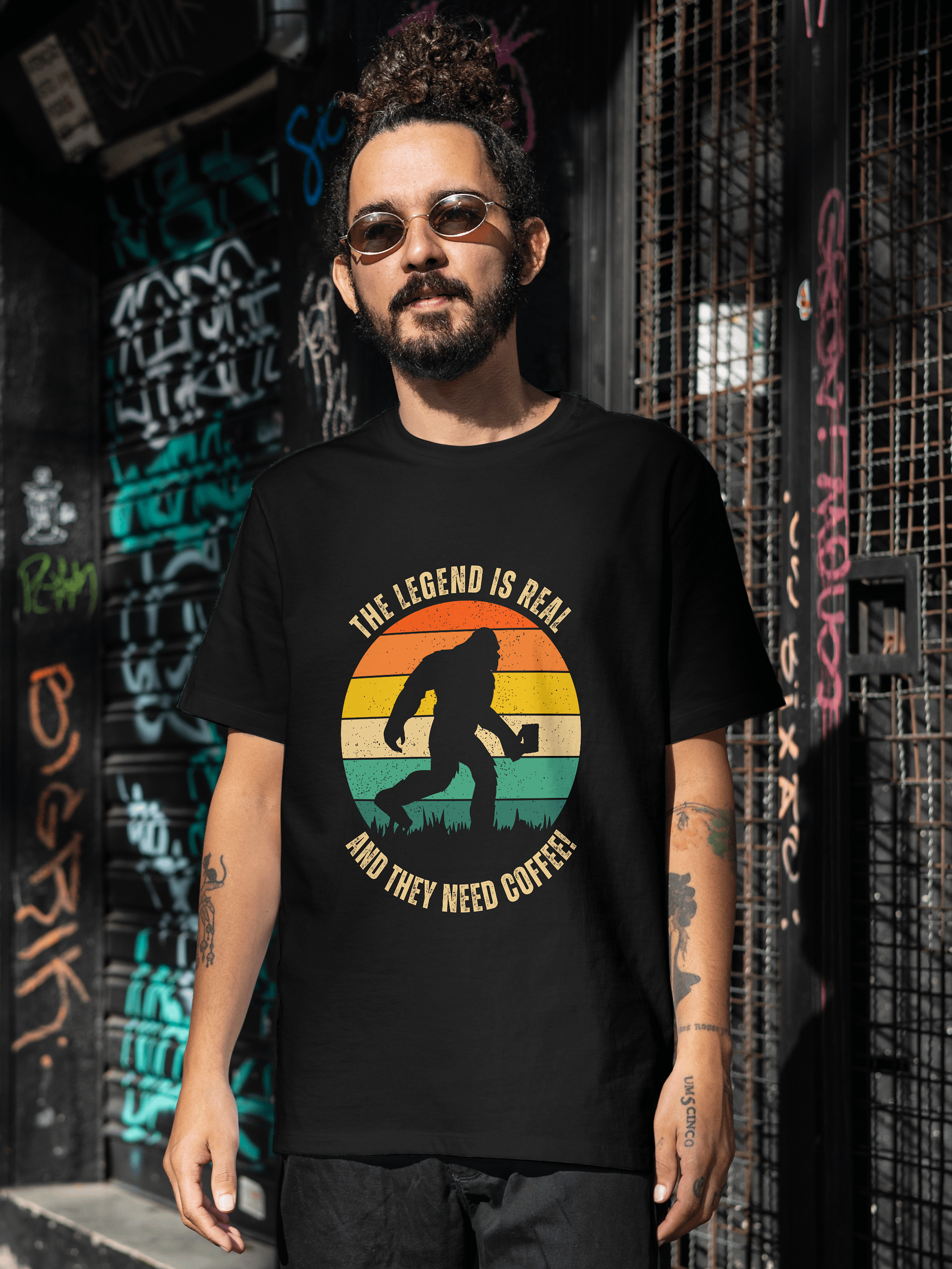 Retro Sasquatch Coffee T-Shirt product image (4)