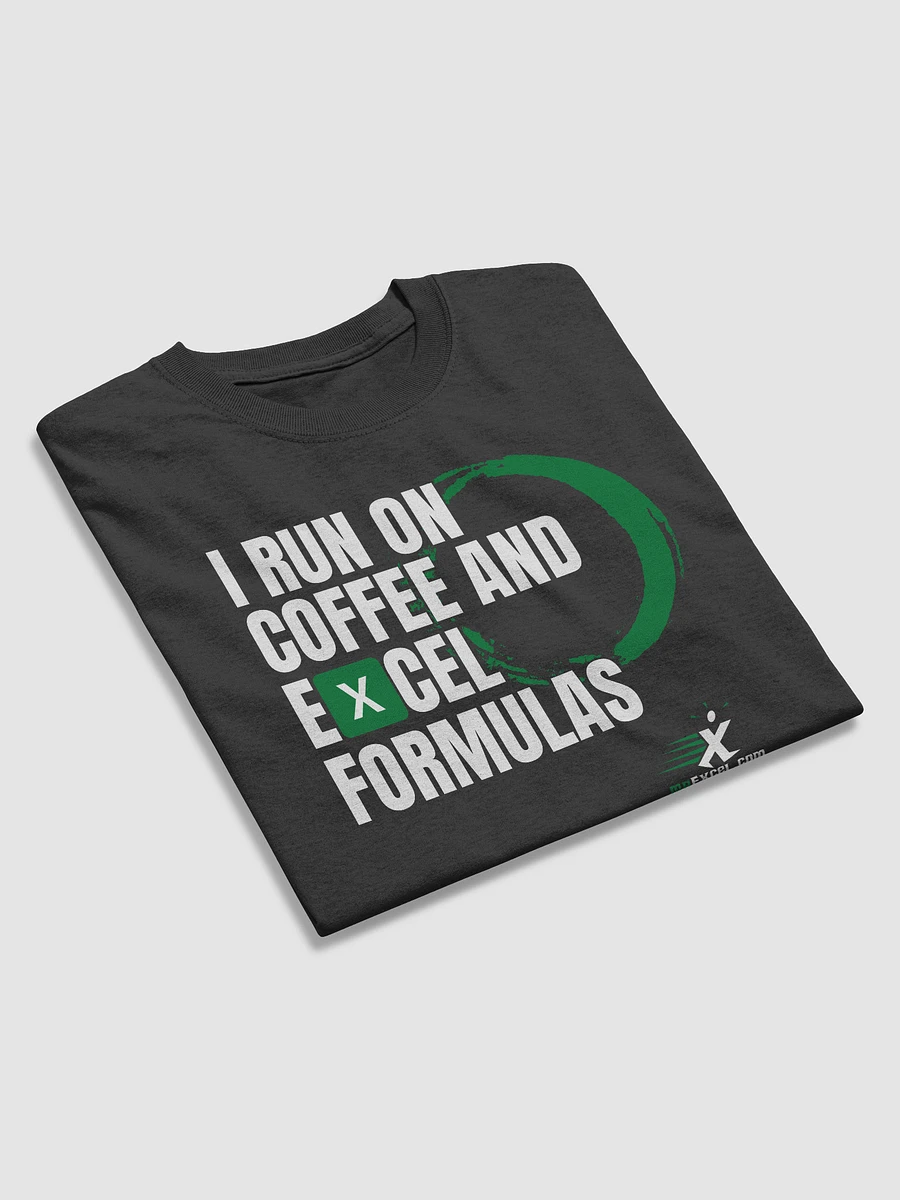 Run on Coffee and Excel Formulas - Black T-Shirt product image (3)