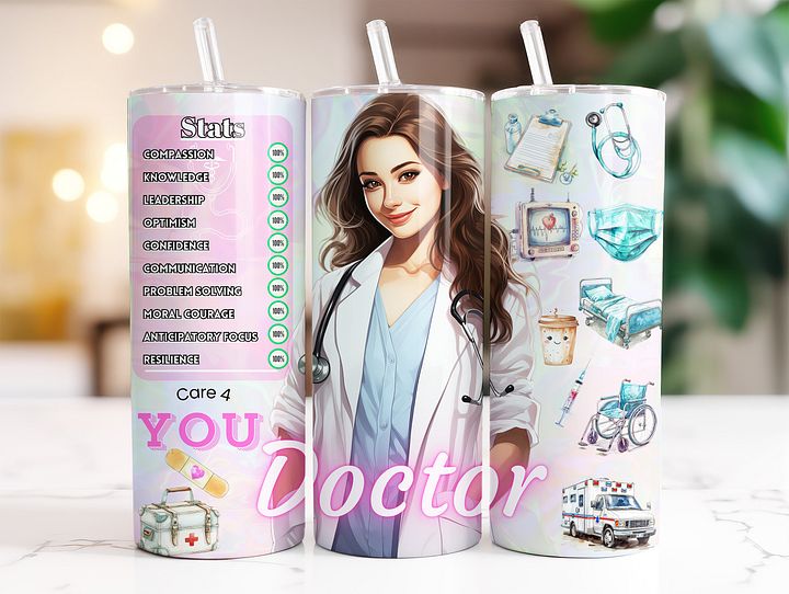 Doctor 20 oz Skinny Stainless Steel Tumbler - v2 product image (2)