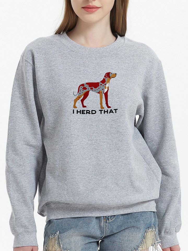 I Herd That Sweatshirt (Embroidered) of a Catahoula Leopard Dog(Red Merle) product image (2)