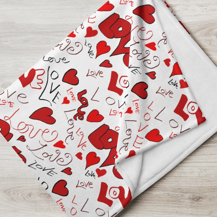 Love and Hearts Throw Blanket product image (1)