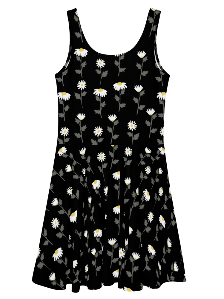 Nature's Palette: Floral Skater Dress in Earthy Tones product image (2)