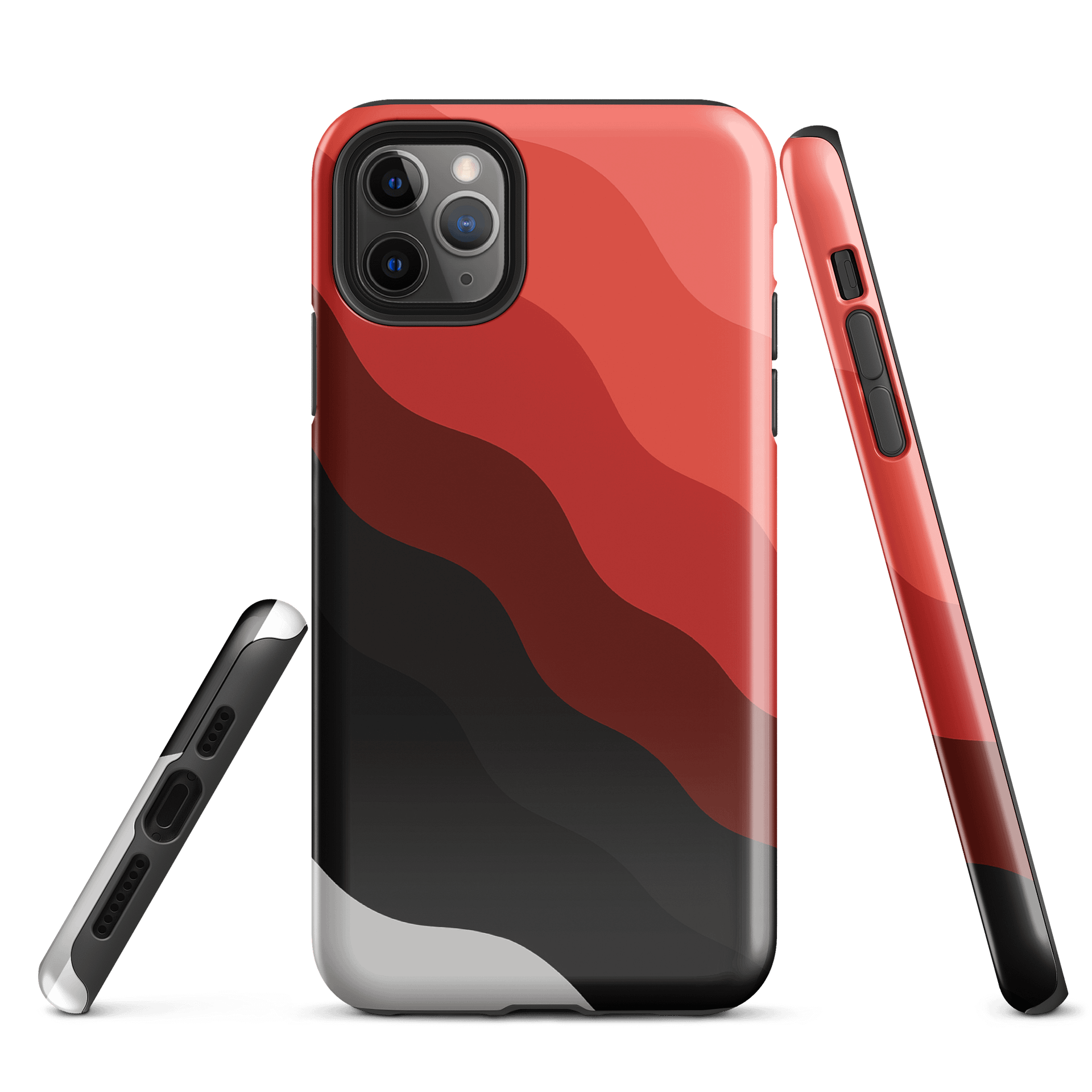 Crimson Currents – Wavy Elegance iPhone Case product image (1)