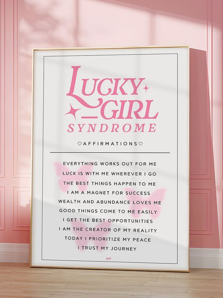 Lucky Girl Syndrome Daily Affirmations Print product image (1)