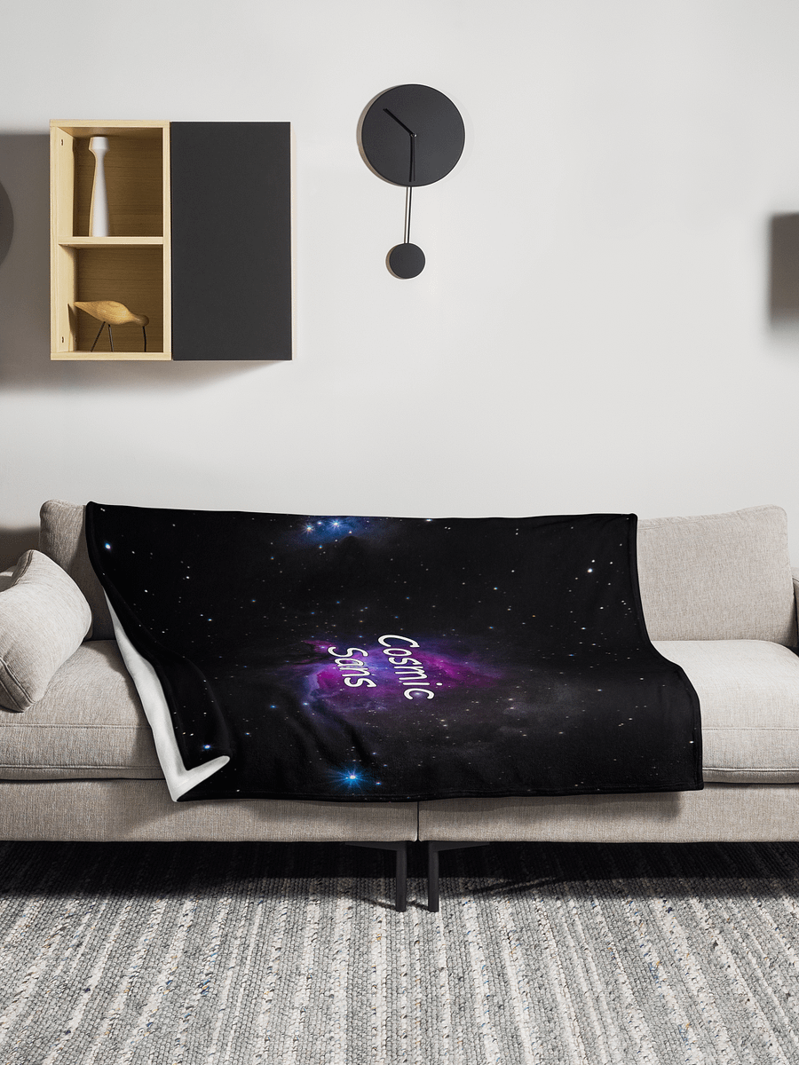 Cosmic Sans fleece throw blanket product image (5)