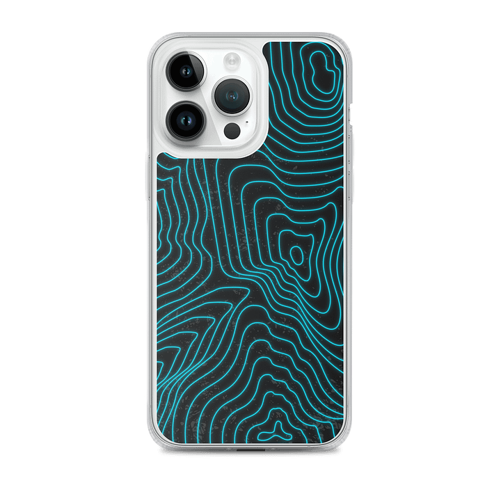 Neon Topographic iPhone Case product image (2)