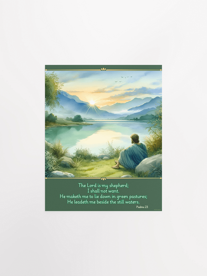 Peaceful Pastures - Psalm 23 Inspired Digital Art - Poster product image (1)