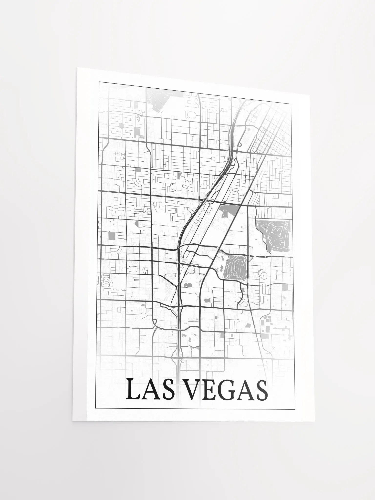 Las Vegas, Nevada, USA, city map print product image (12)