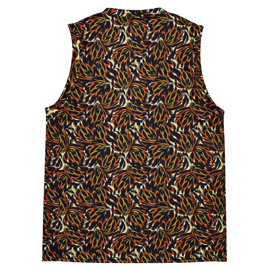 Tiger Flower | Recycled Unisex Basketball Jersey product image (3)