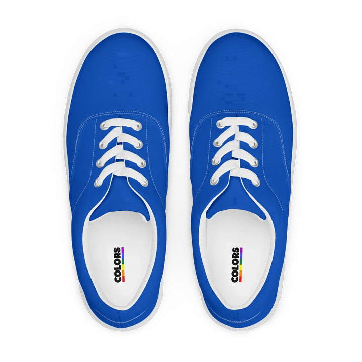 Women's Absolute Blue Lace-Up Canvas Shoes product image (2)