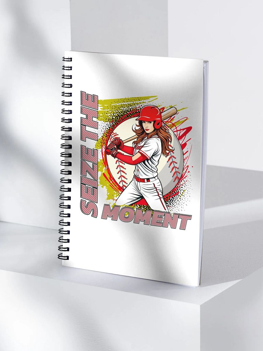 Seize the Moment Baseball Female Spiral Notebook product image (3)