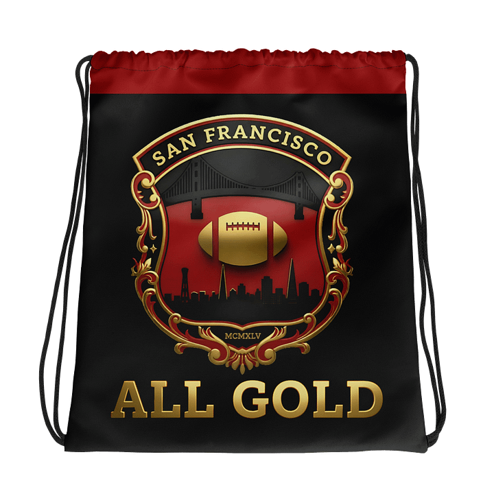 All Gold Drawstring Backpack | San Francisco | Football | Home Locker product image (2)