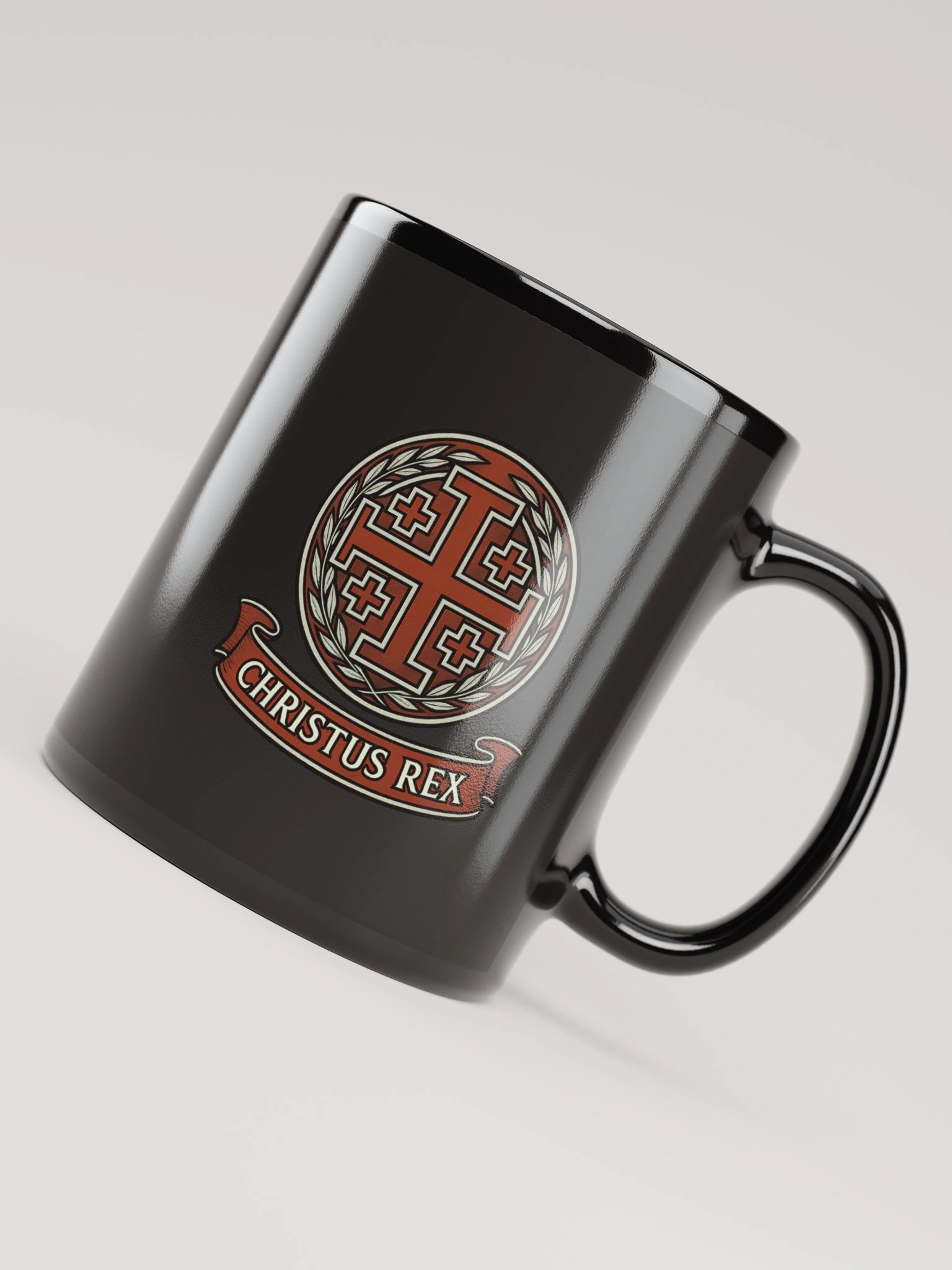 Jerusalem Cross Christus Rex mug red product image (4)