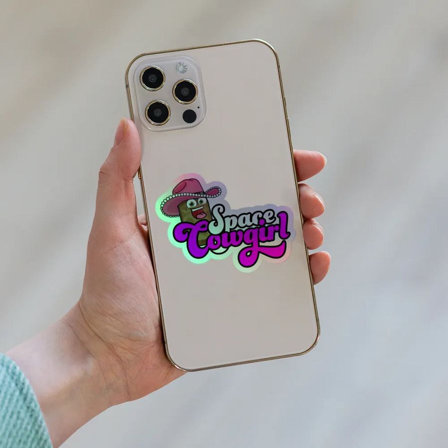 Space Cowgirl Holographic Sticker product image (8)