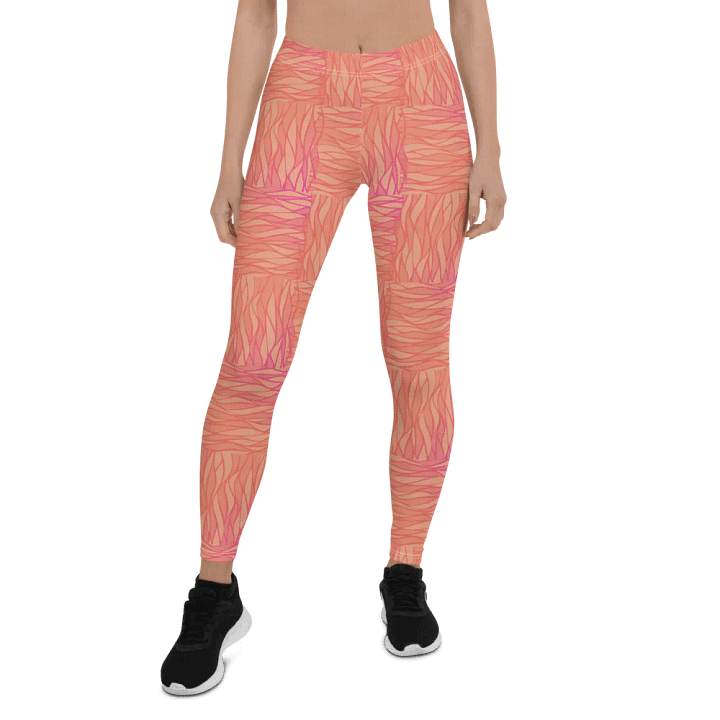 Peach All-Over Print Leggings product image (1)