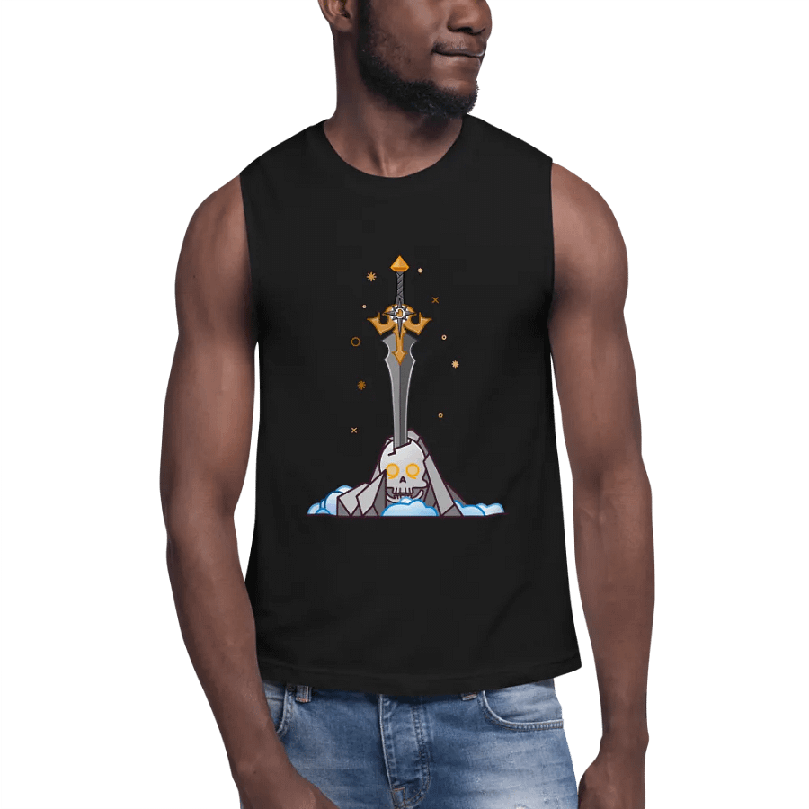 Sword in the Skull - Argent Variation - Men's Style Muscle Tank product image (6)