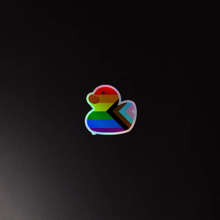 Holo Pride Duck Sticker product image (4)