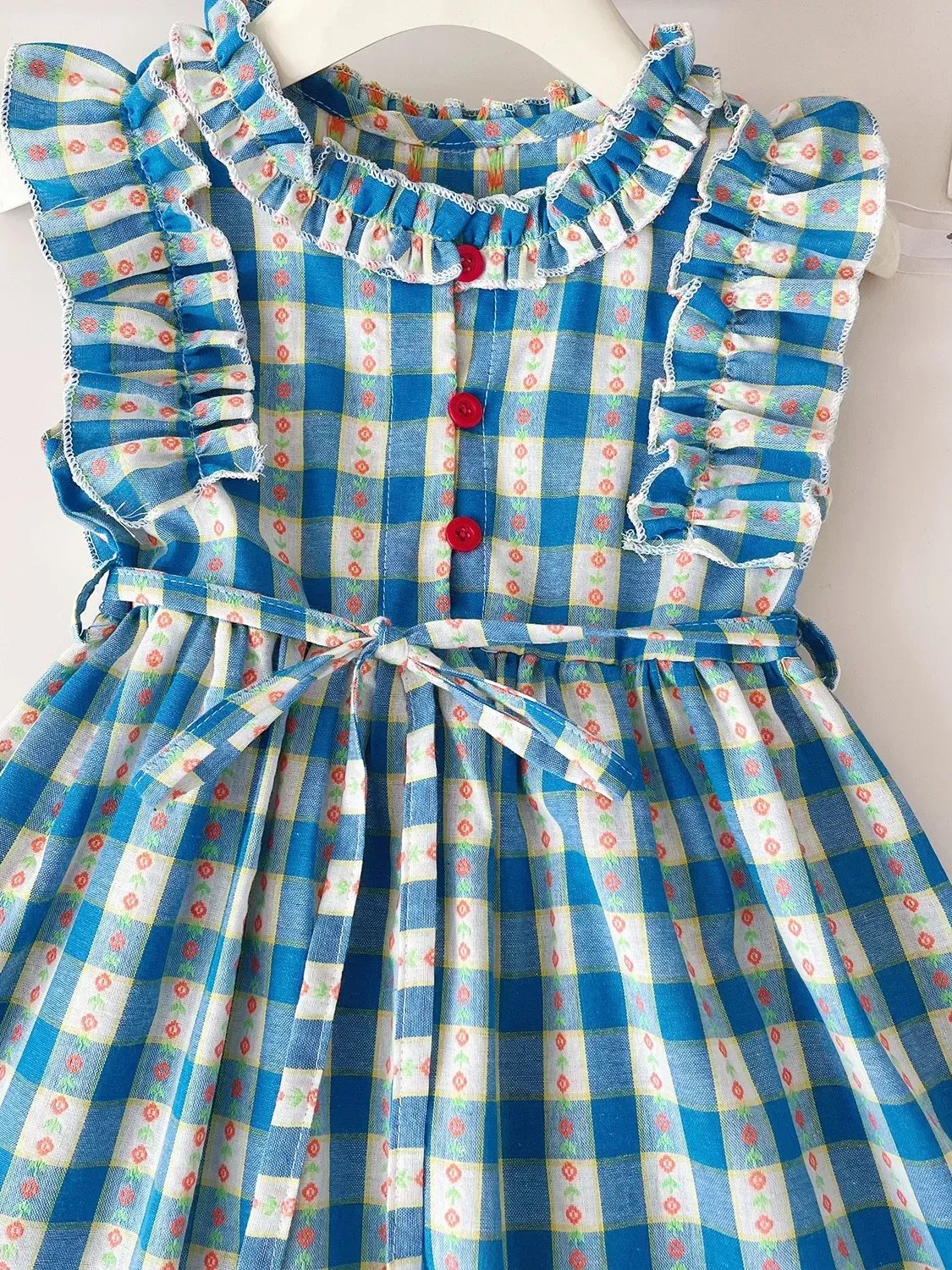 Blue Meadow Ruffle Check Dress" product image (4)