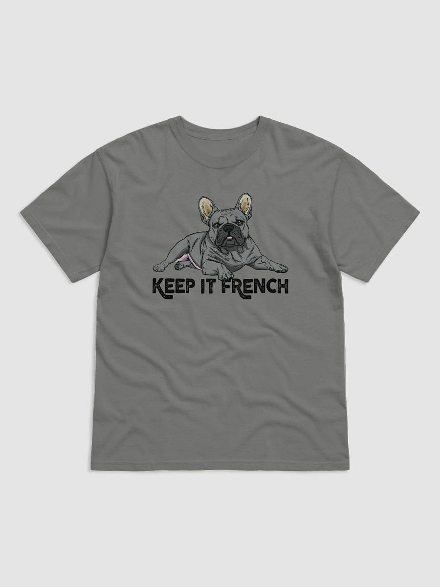 Keep It French T-Shirt of a French Bulldog (Blue) | Funny T-Shirt for Frenchie Paw-rents product image (14)